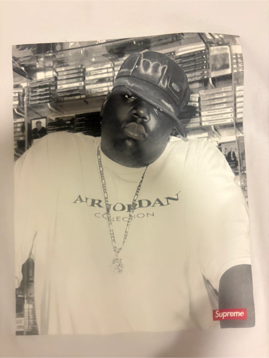 Supreme Air Jordan Biggie T-Shirt - Size Large - photo 3