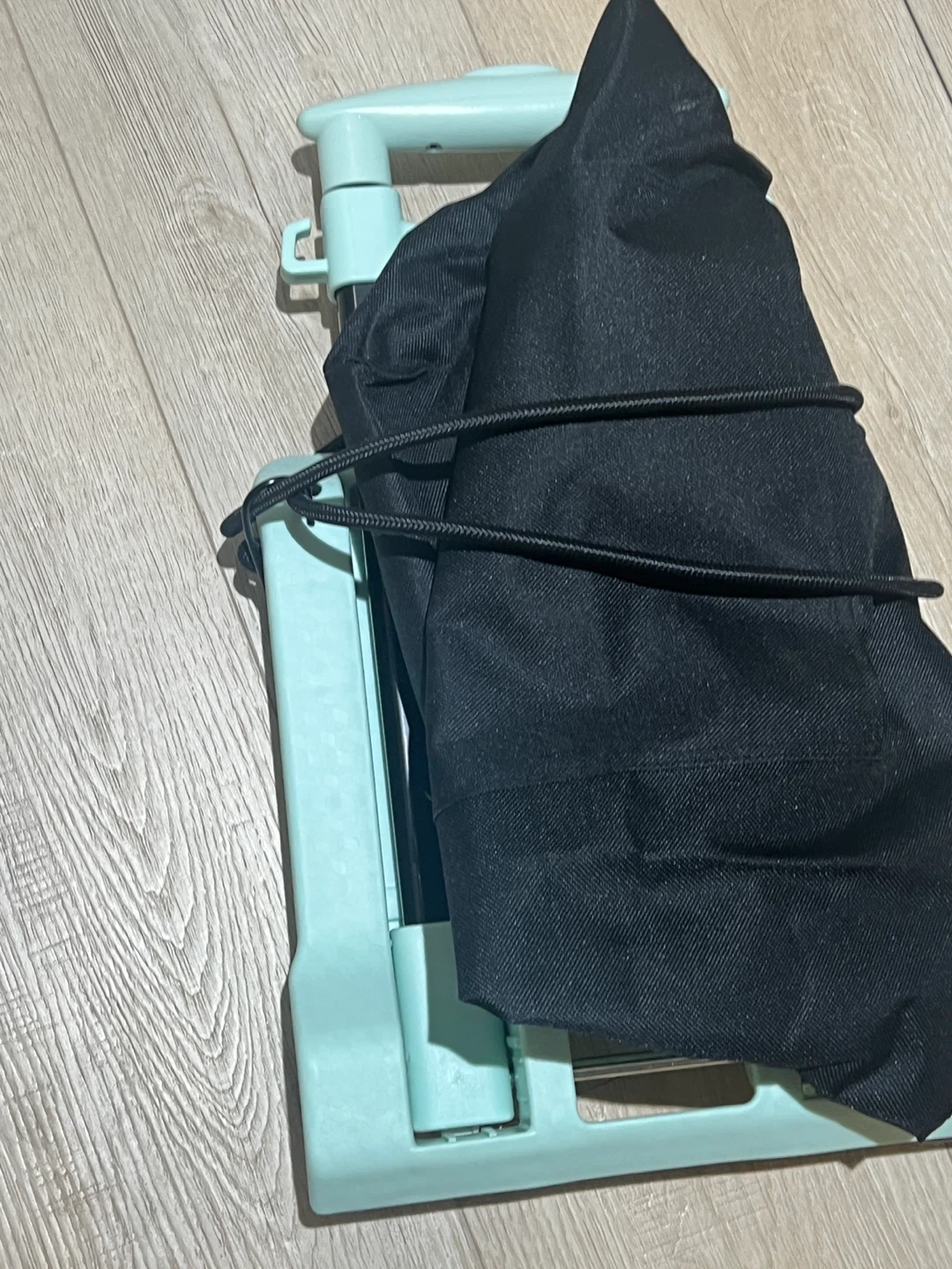 Turquoise Folding Grocery Carrier with Bag