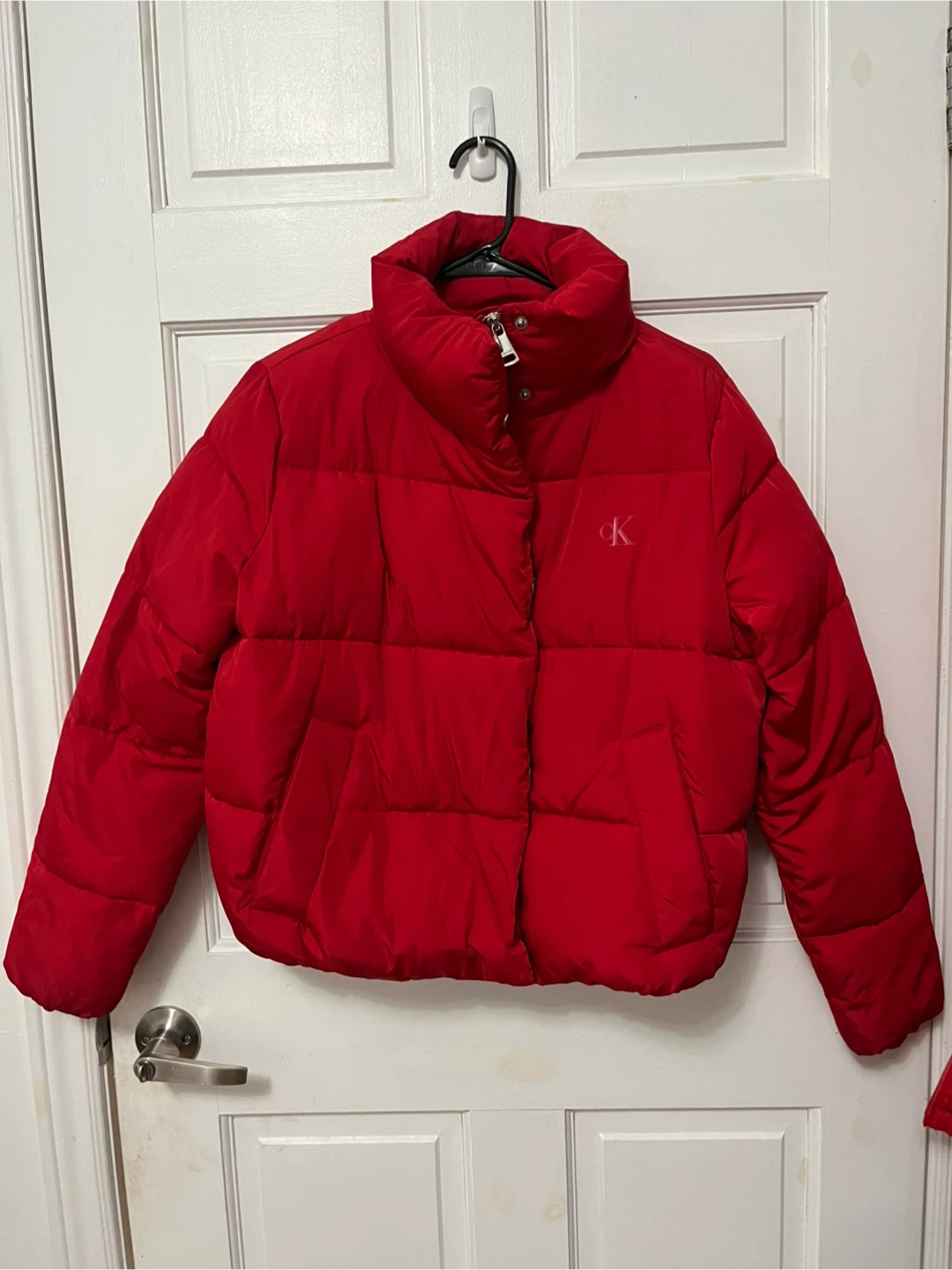 Calvin Klein Red Puffer Jacket - Size S