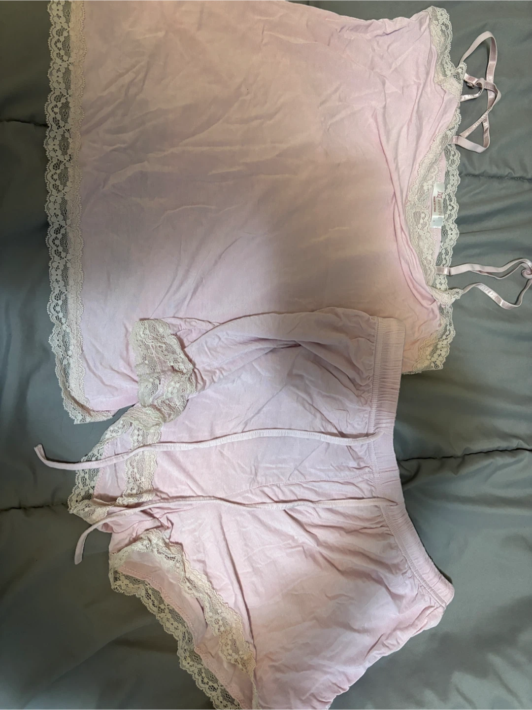 Avidlove Pink Lace Pajama Set - Size S