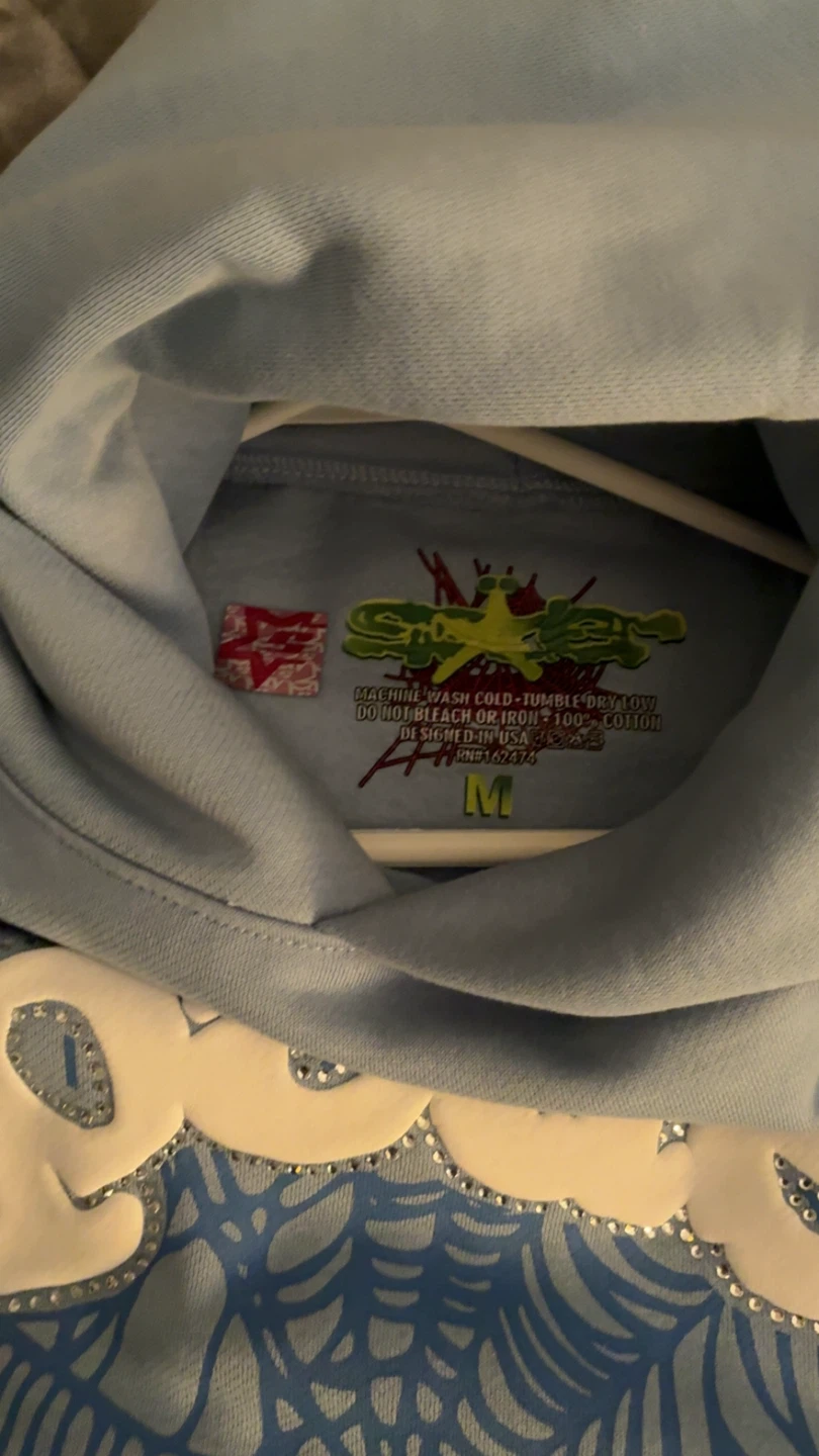 Sp5der Hoodie - Size M - Blue - photo 4
