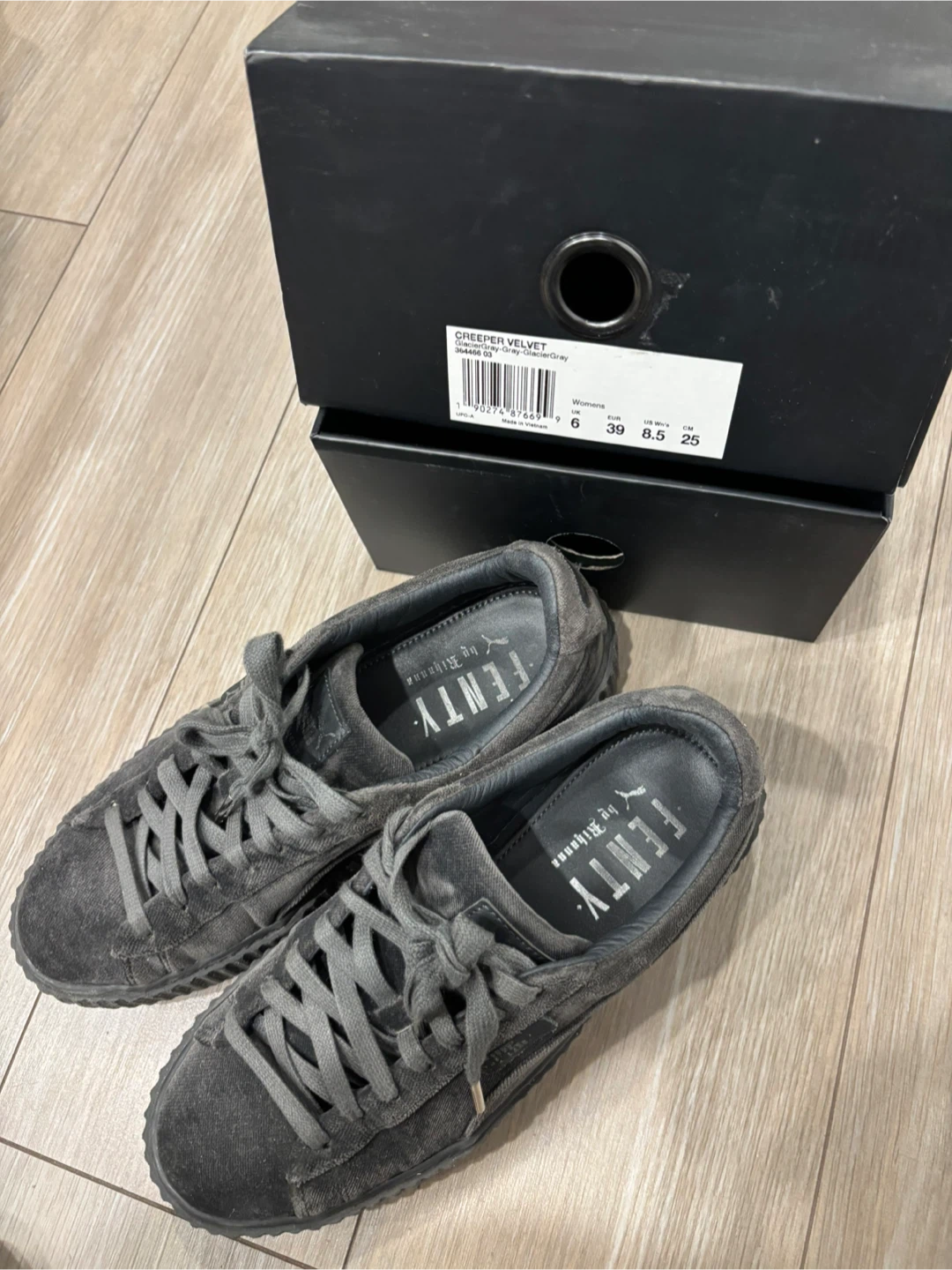 Puma Fenty by Rihanna Creeper Velvet Gray, US 8.5