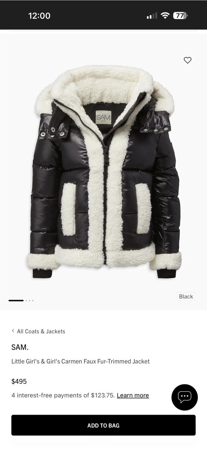 SAM. Little Girl's Carmen Faux Fur-Trimmed Jacket