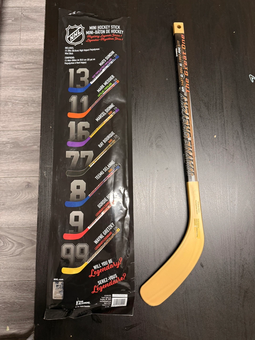 NHL Mini Wayne Gretzky Hockey Stick - New in Package!