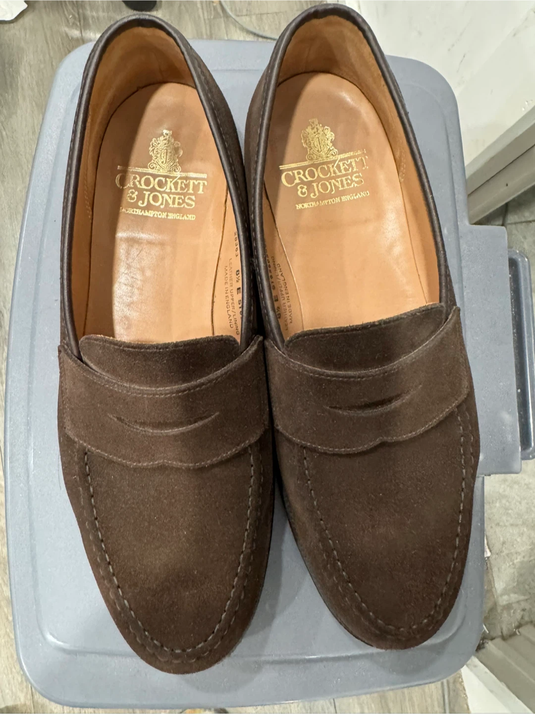 Crockett & Jones boston suede loafers