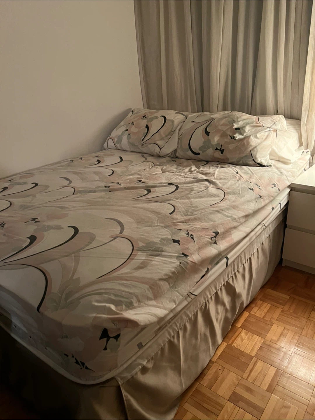 Double Bed with Bedding Set