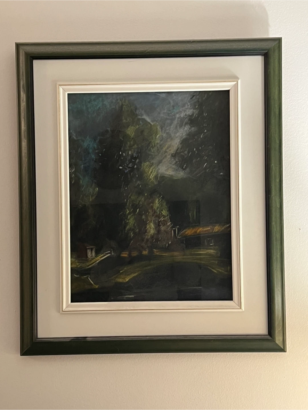 Painting with green frame - photo 3