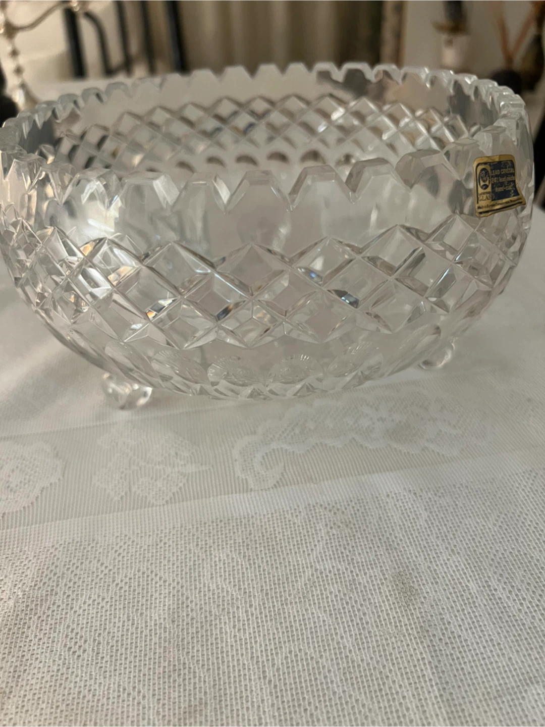 Lead Crystal Bowl - Hand Cut