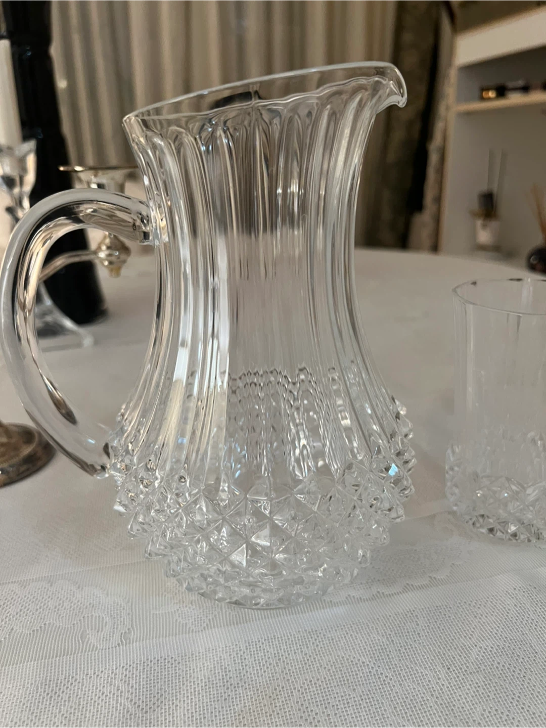 Crystal Pitcher and Glasses Set