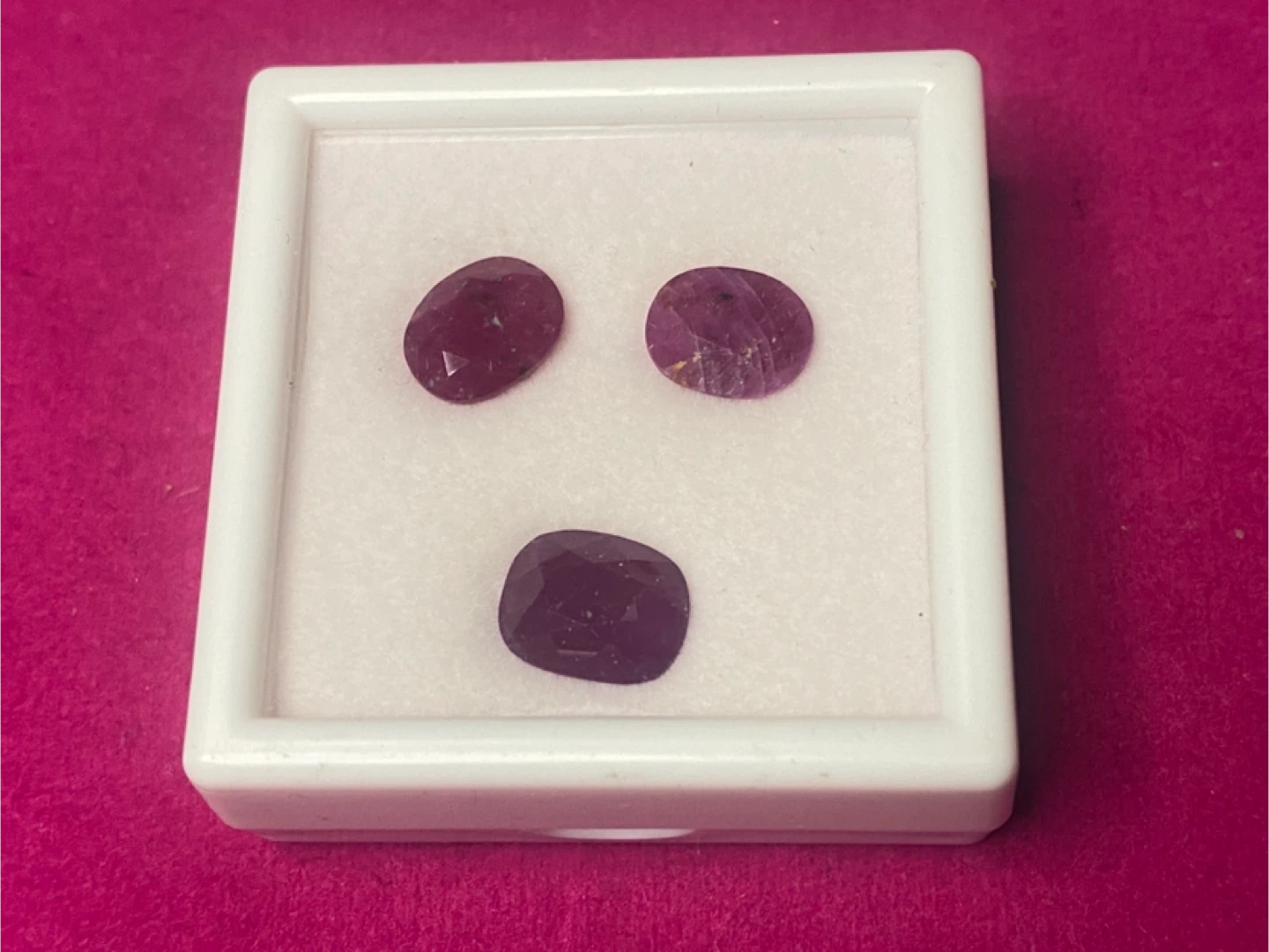 Ruby gemstones 3pc - photo 2
