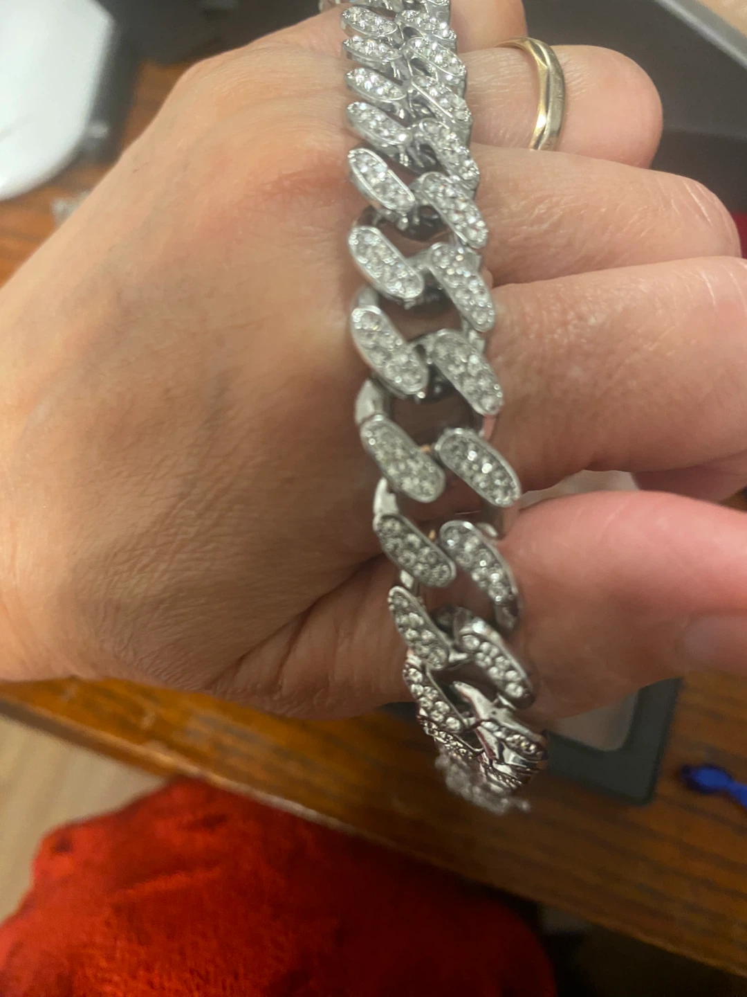 Bracelet with cubic zirconia and silver sat. - photo 2