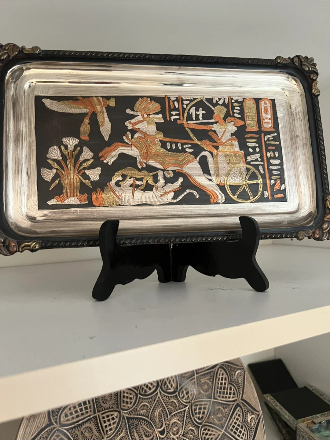 Vintage Egyptian Revival Tray - photo 2