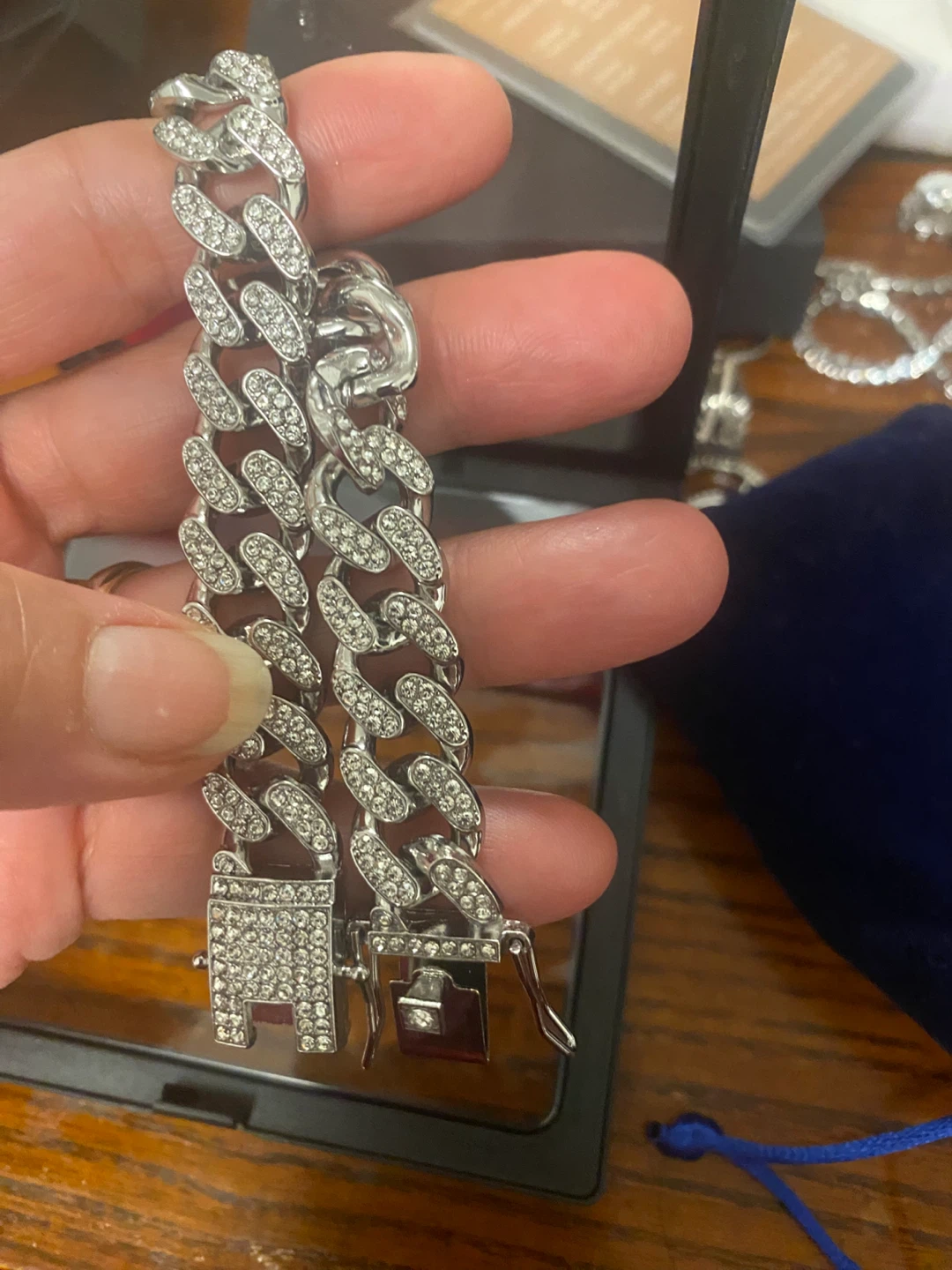 Bracelet with cubic zirconia and silver sat. - photo 3
