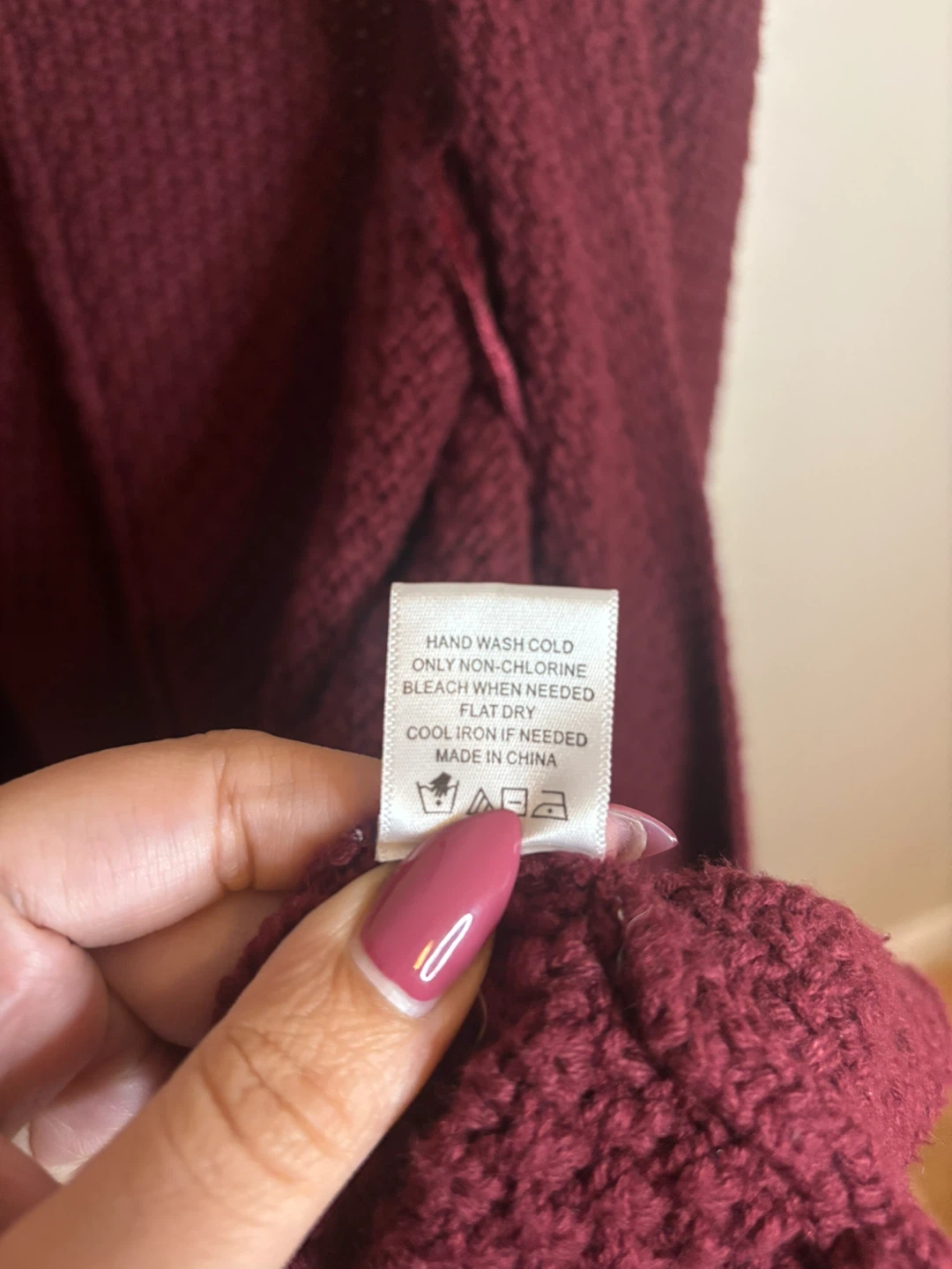 Burgundy Knit Cardigan - Size M - photo 4