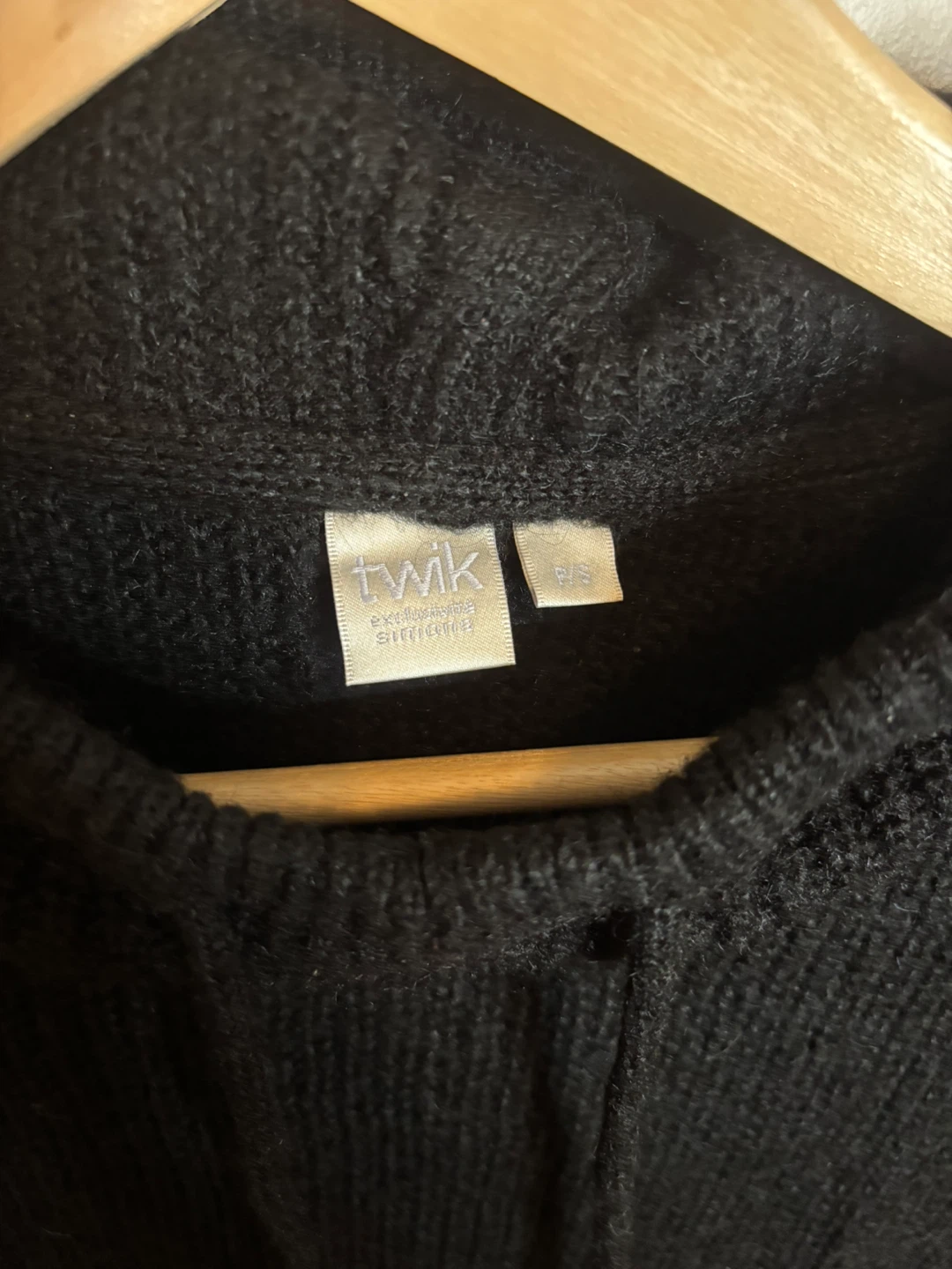 Twik Black Knit Hoodie - Size Small - photo 2