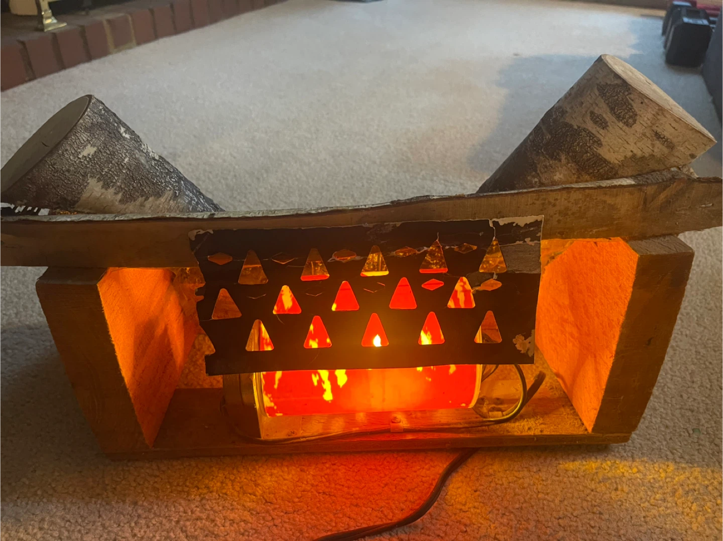 Vintage Electric Fireplace Log Set - photo 4