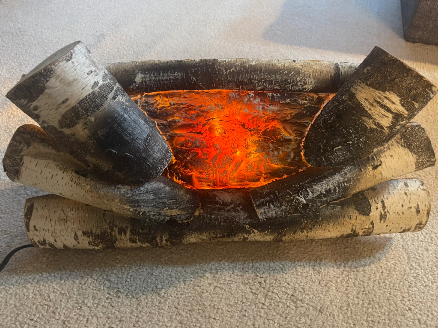Vintage Electric Fireplace Log Set