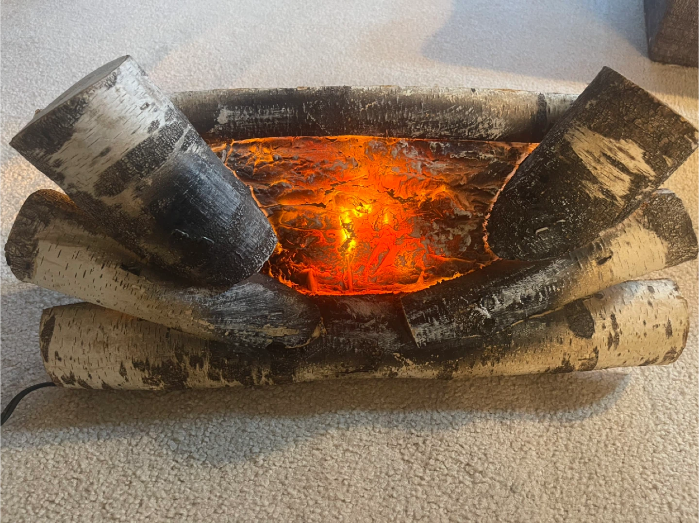 Vintage Electric Fireplace Log Set - photo 3