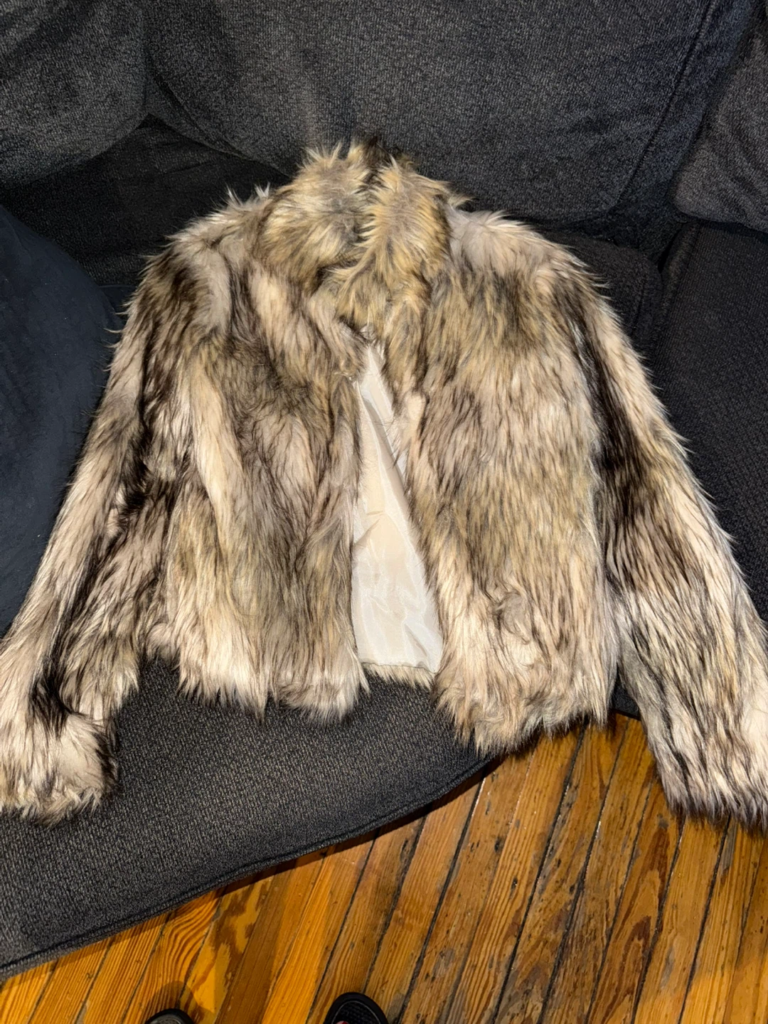 Fashion Nova Faux Fur Coat - Size M