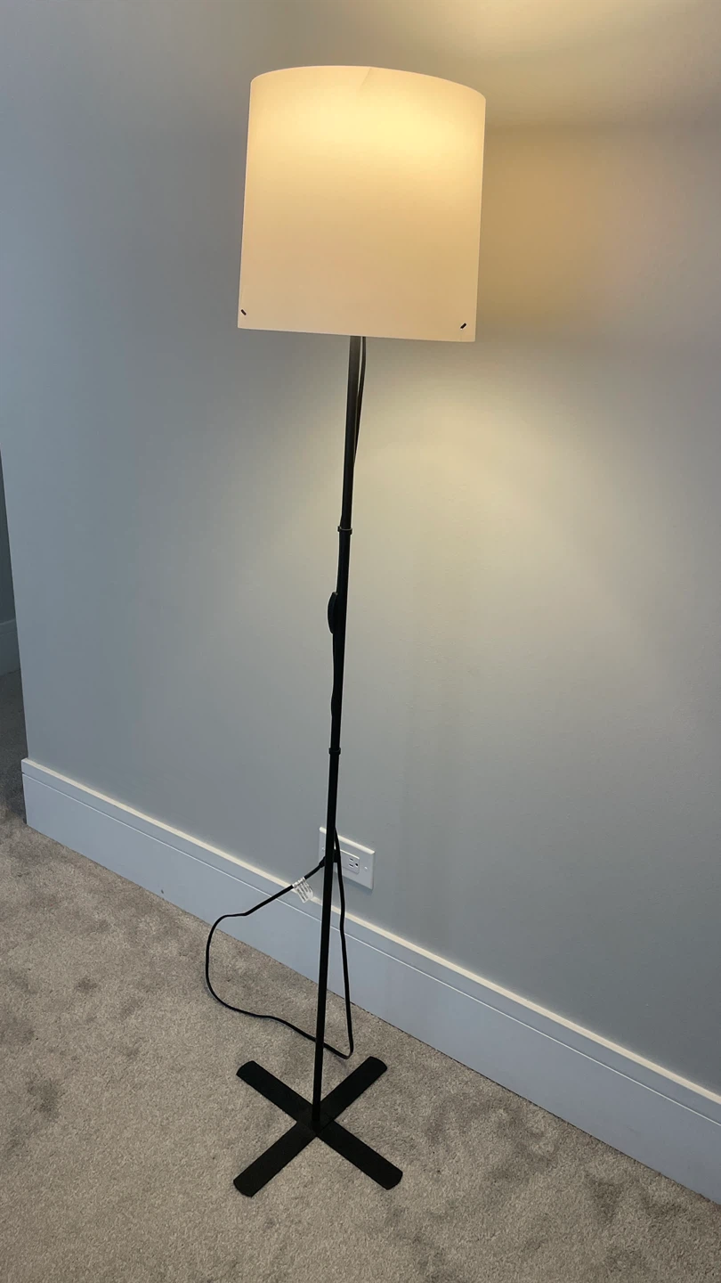 Floor Lamp - Black Stand, White Shade - photo 3