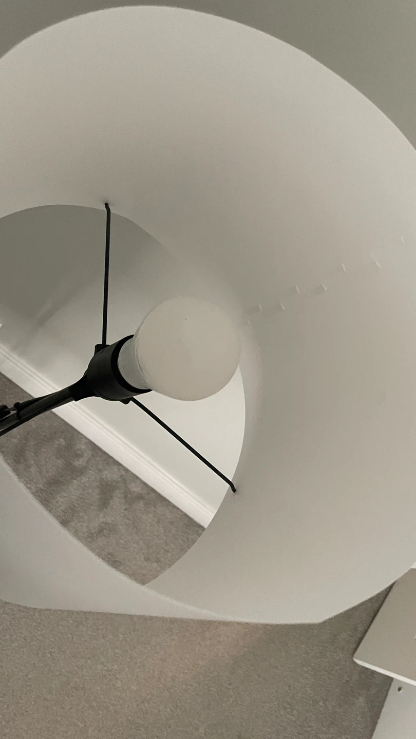 Floor Lamp - Black Stand, White Shade - photo 5