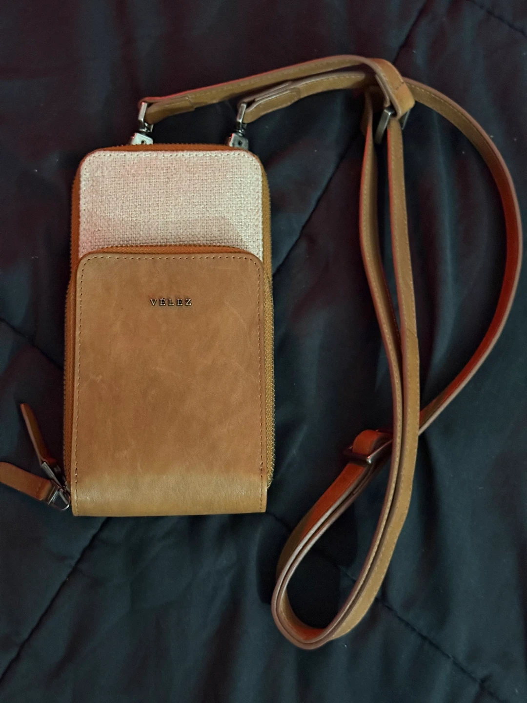 Velez Leather Crossbody Phone Bag