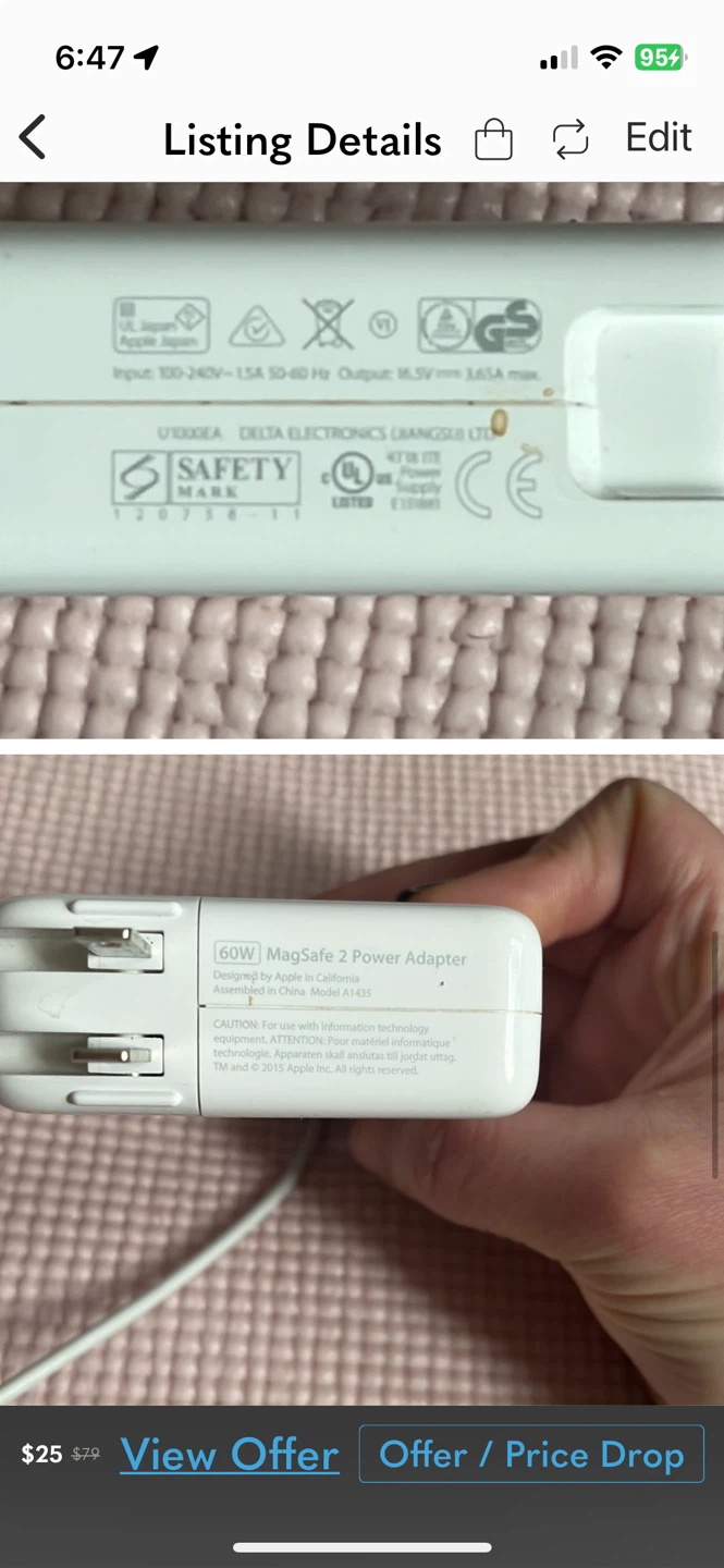 Apple 60W MagSafe 2 Power Adapter - photo 2