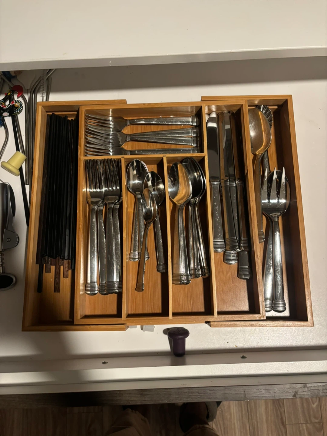 Silverware Set with Wooden Organizer - photo 2