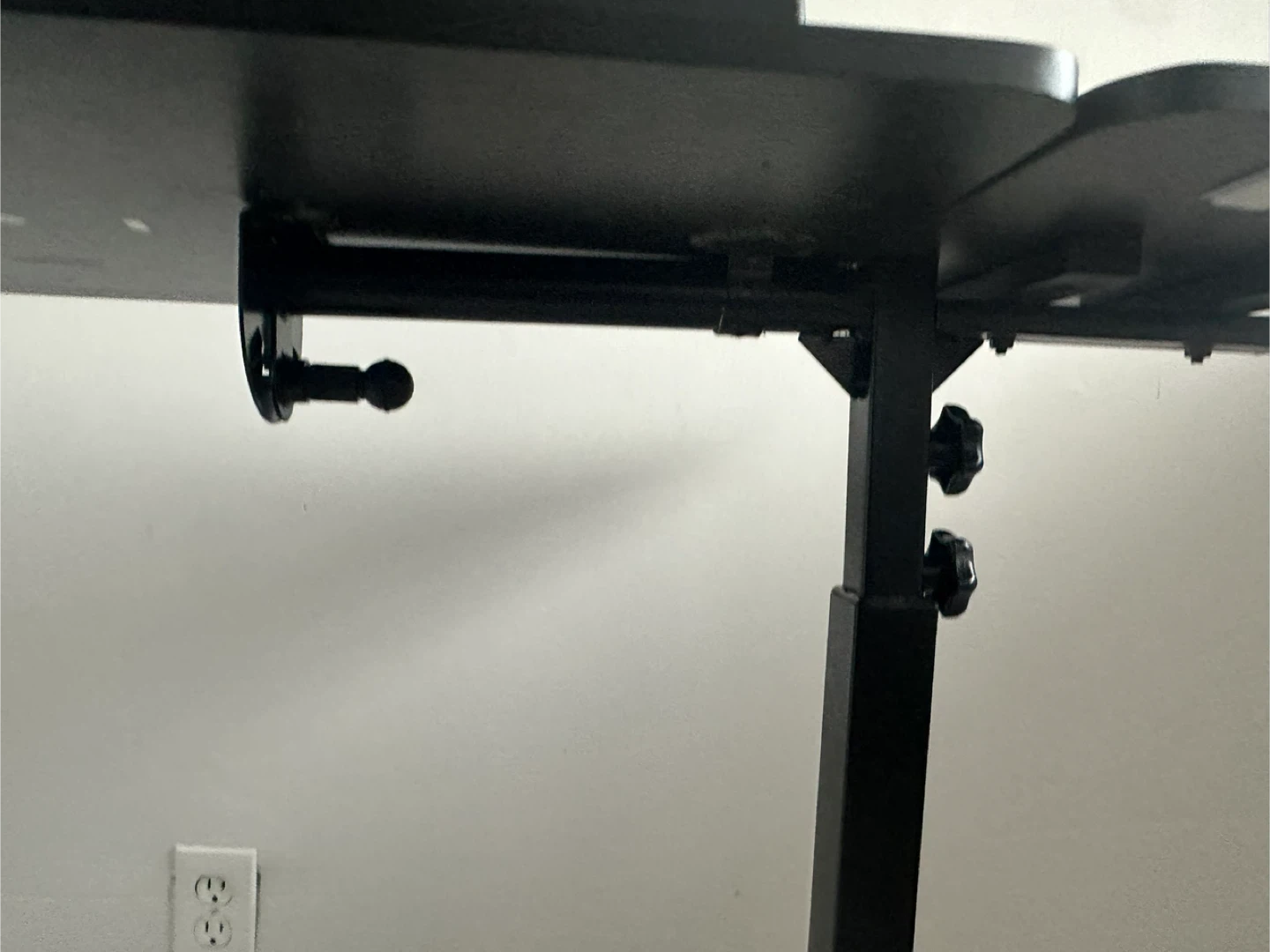 Black Adjustable Rolling Laptop Desk - photo 2