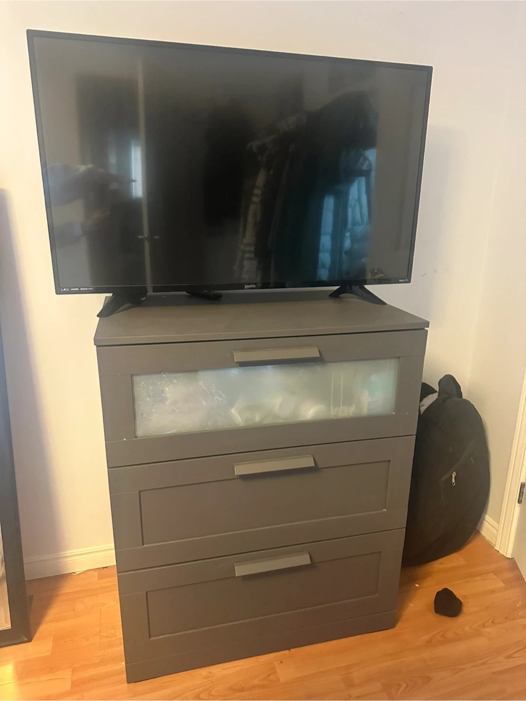 Grey 3-Drawer Dresser