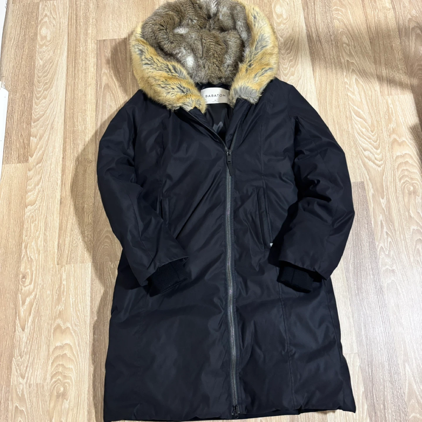 Babaton Black Winter Coat Size M