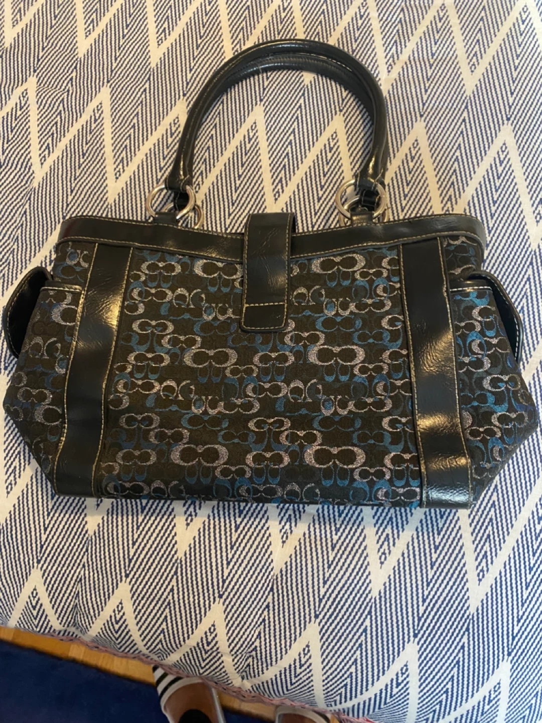 Coach Black Signature Print Handbag - photo 2