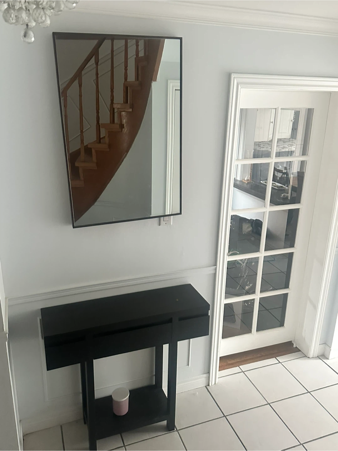 Black Console Table and mirror - photo 2