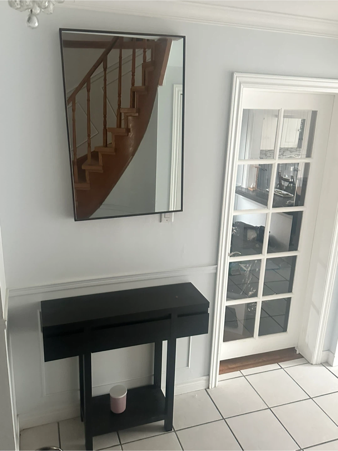 Black Console Table and mirror - photo 3