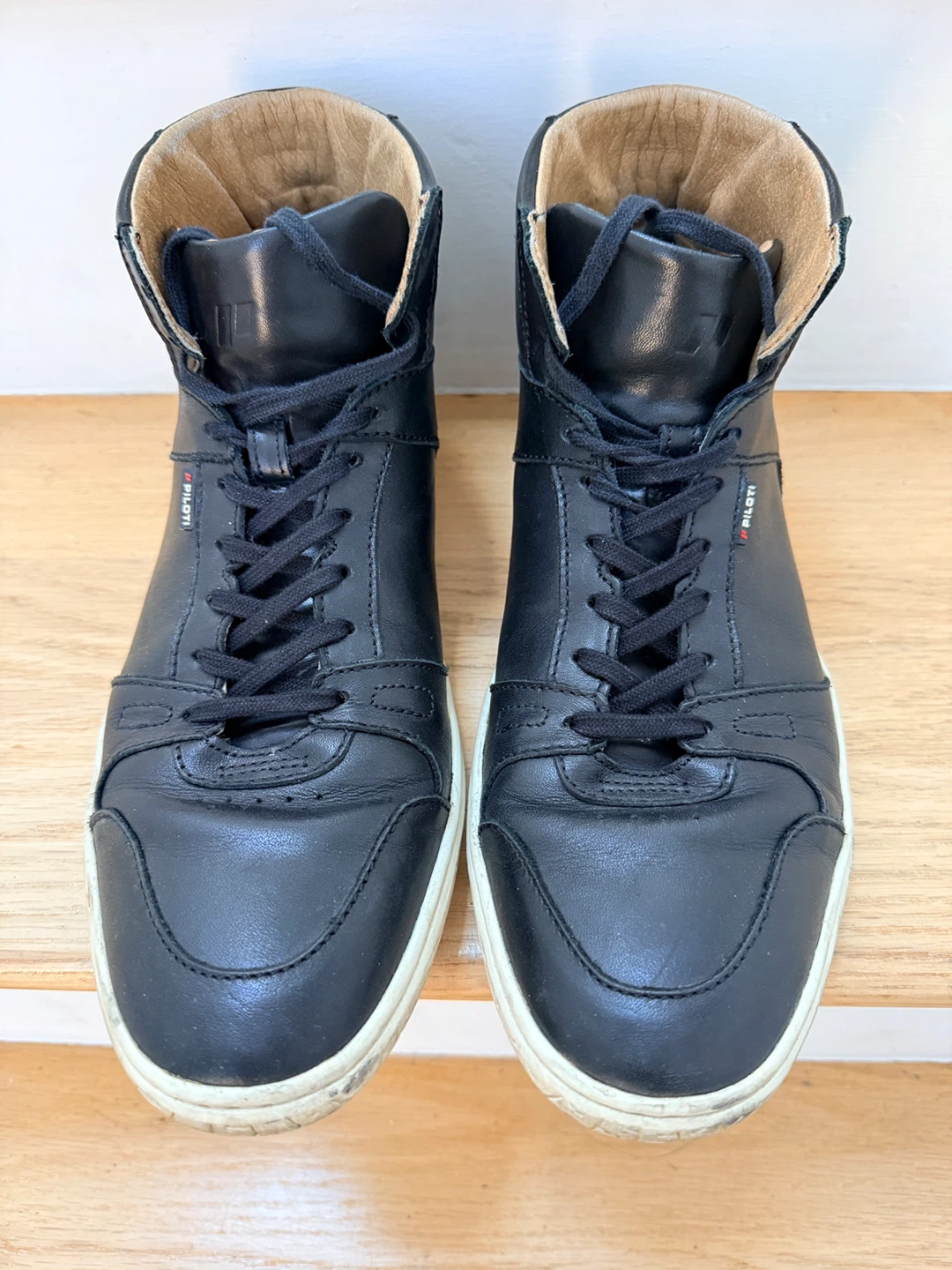 Piloti Black Leather High-Top Sneakers - US 10