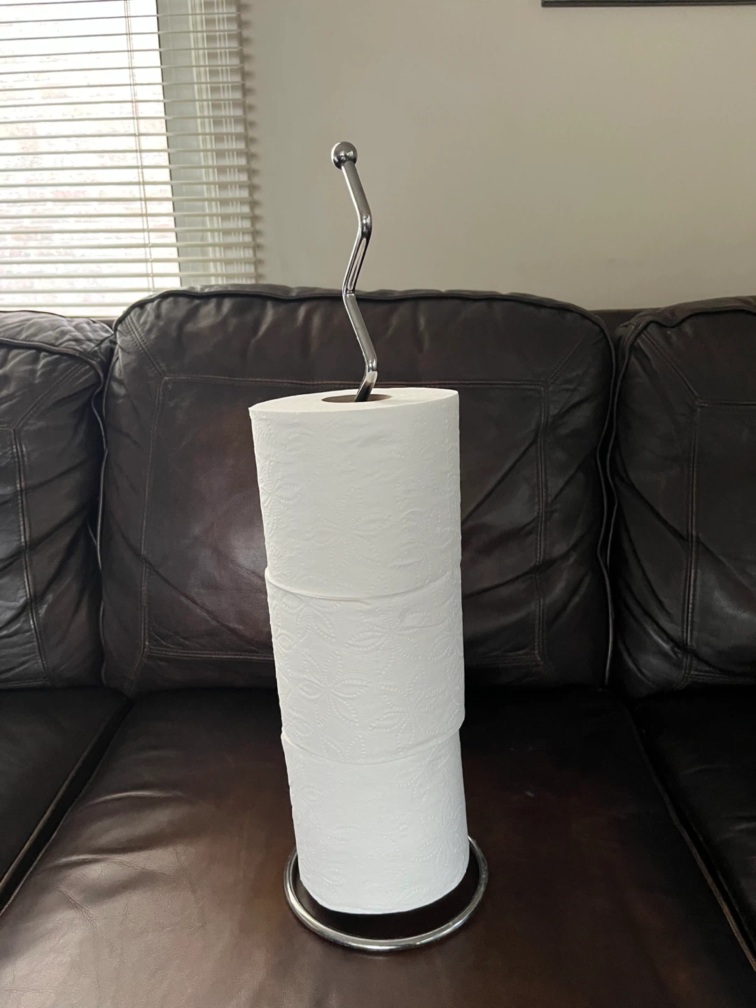 Chrome Toilet Paper Holder Stand - photo 2