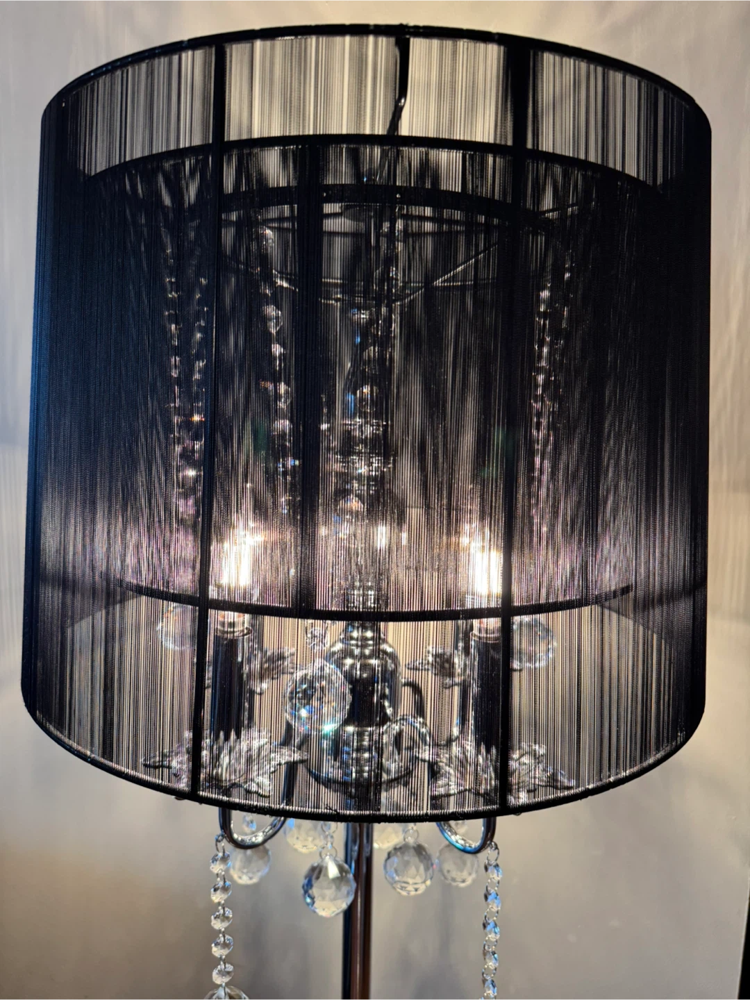 Vintage Black Chandelier Style Floor Lamp - photo 3