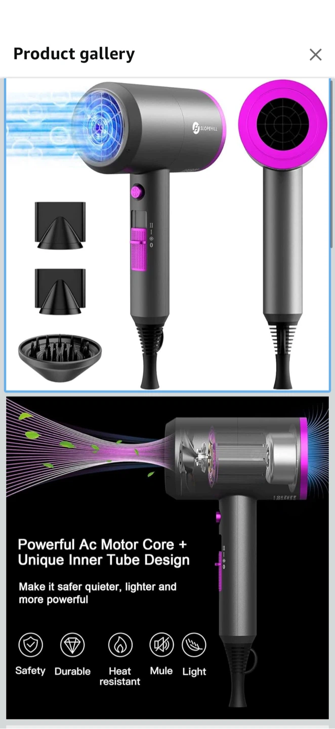 Slopehill Hair Dryer with Attachments