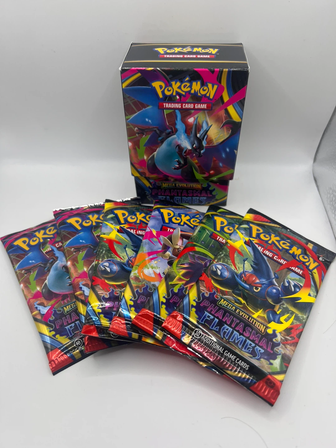 6 x Sealed Booster Packs - Mega Ev. Phantasmal Flames