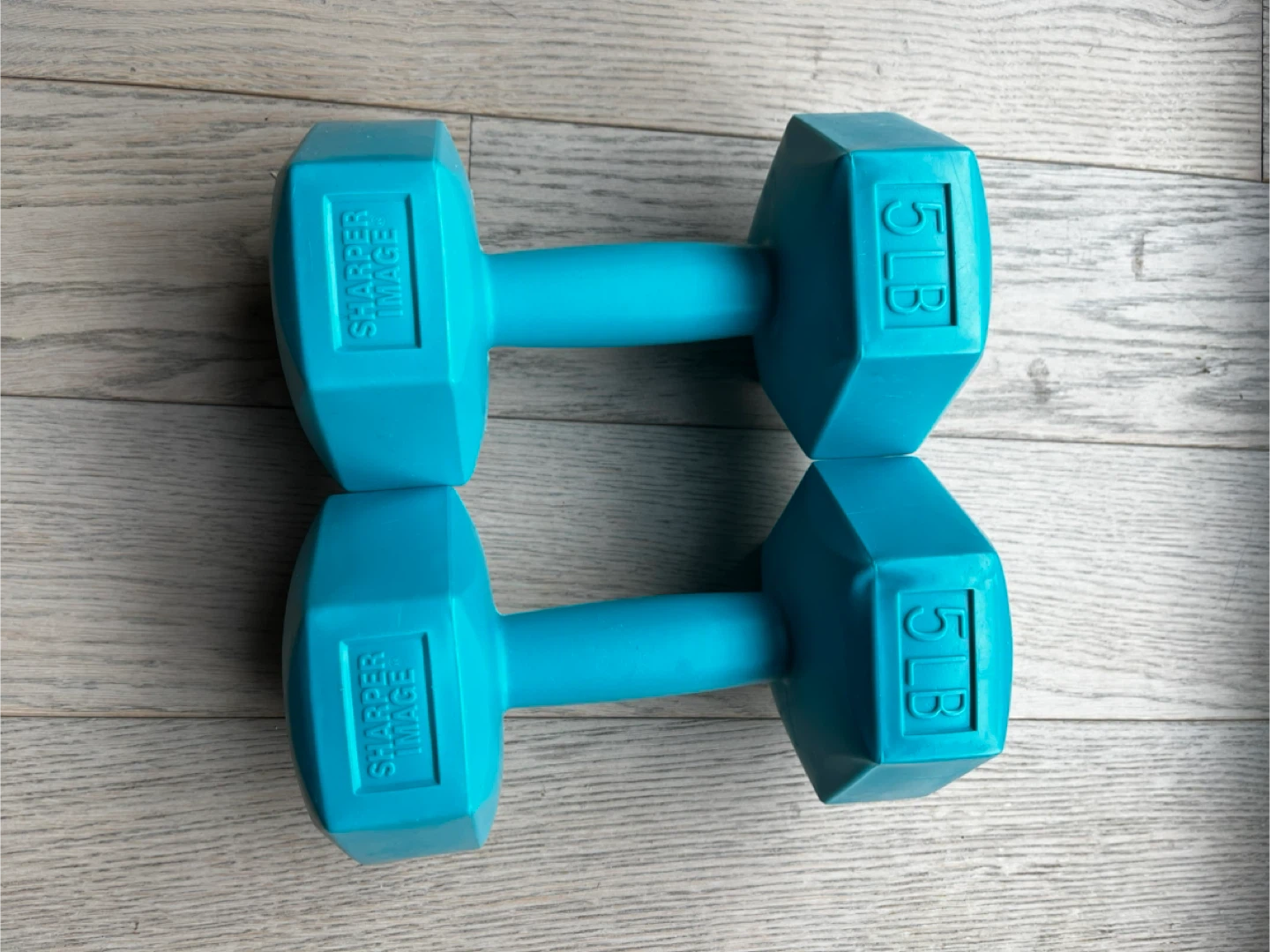 Sharper Image 5LB Dumbbell Set - Turquoise