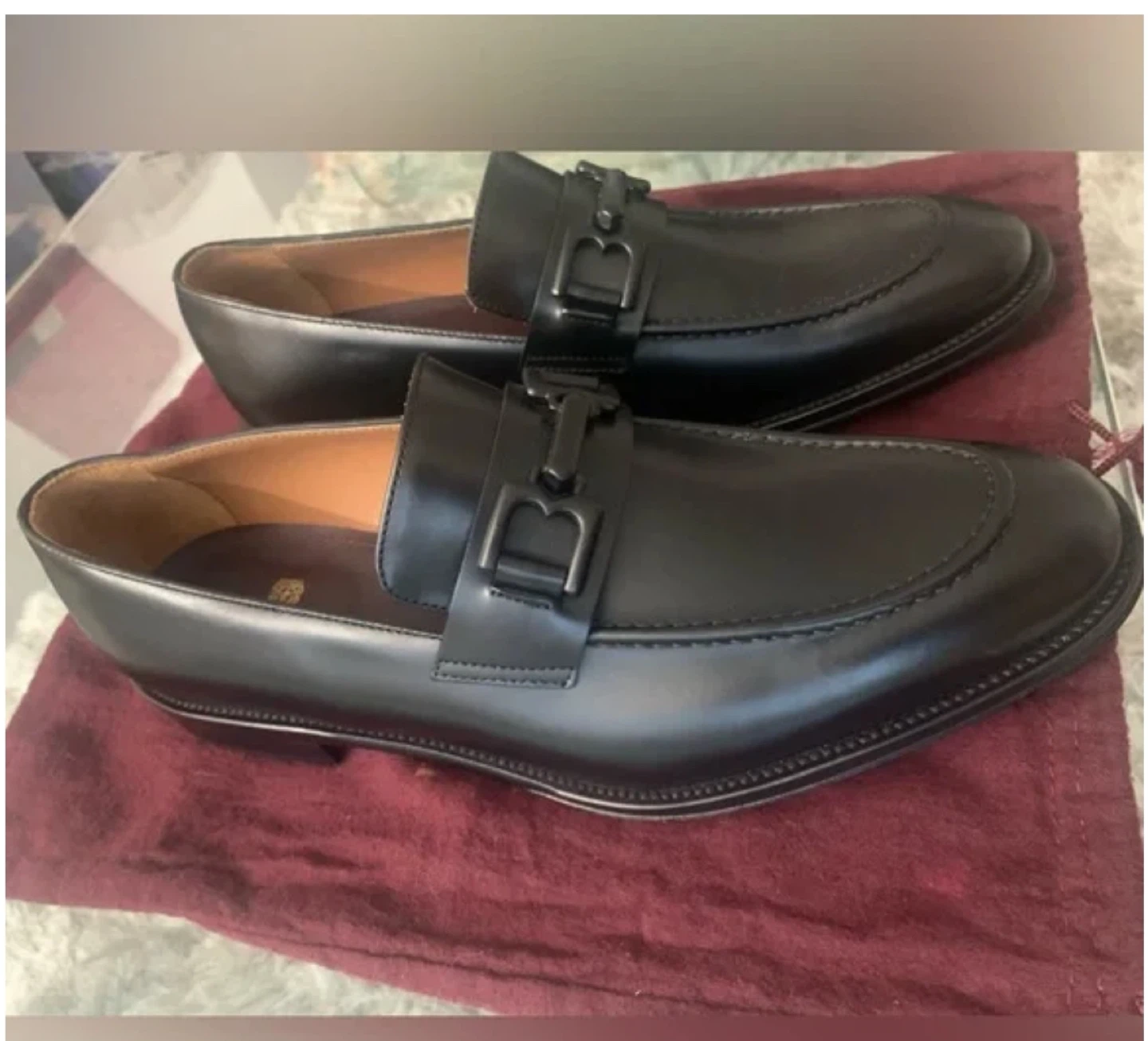 Bruno Magli Black Leather Loafers