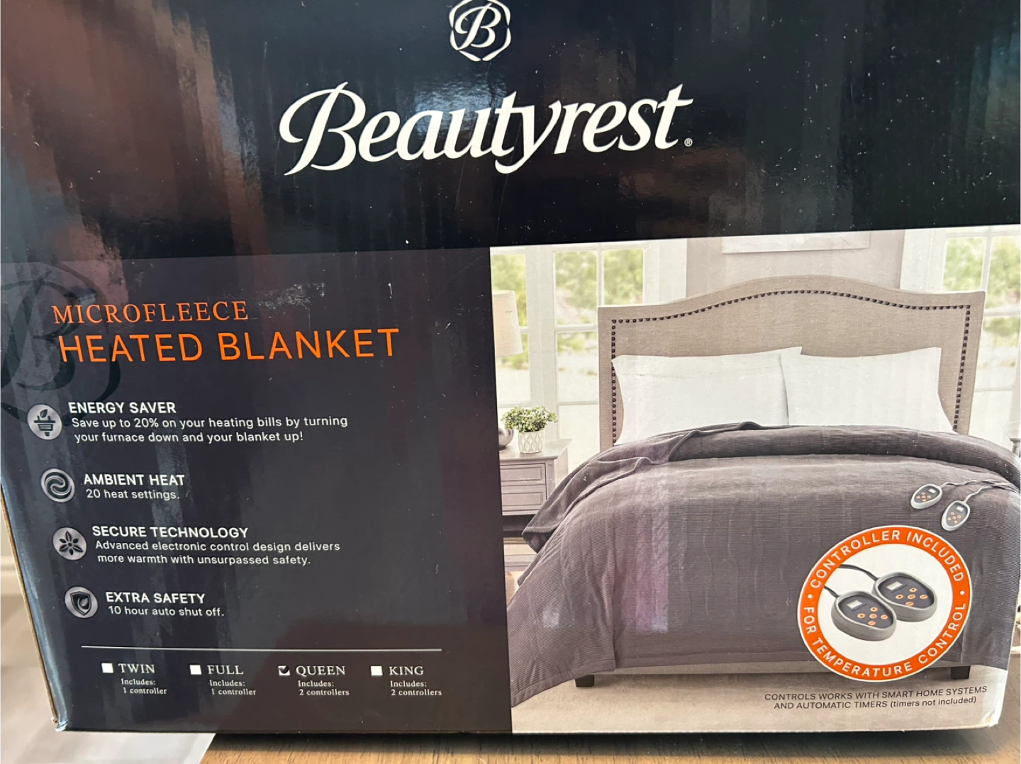 Beautyrest Microfleece Heated Blanket, queen