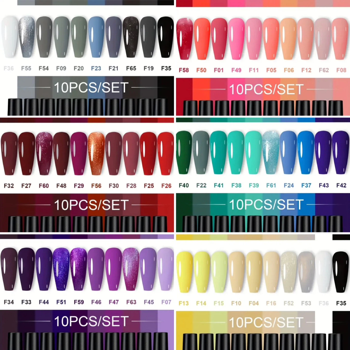 Gel Nail Polish Bundle x60 Mix