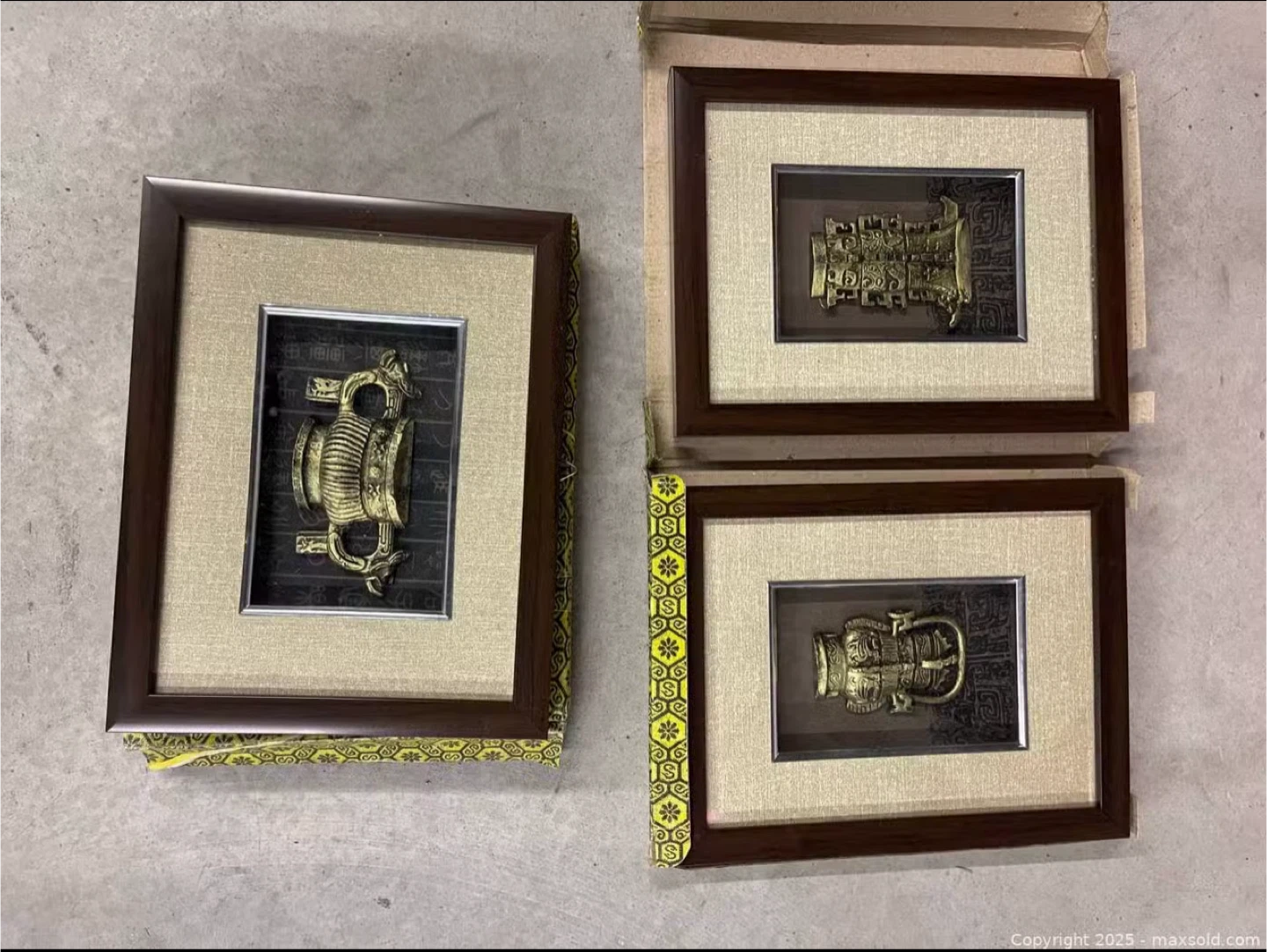 Framed 3D Metal Art - Set of 3
