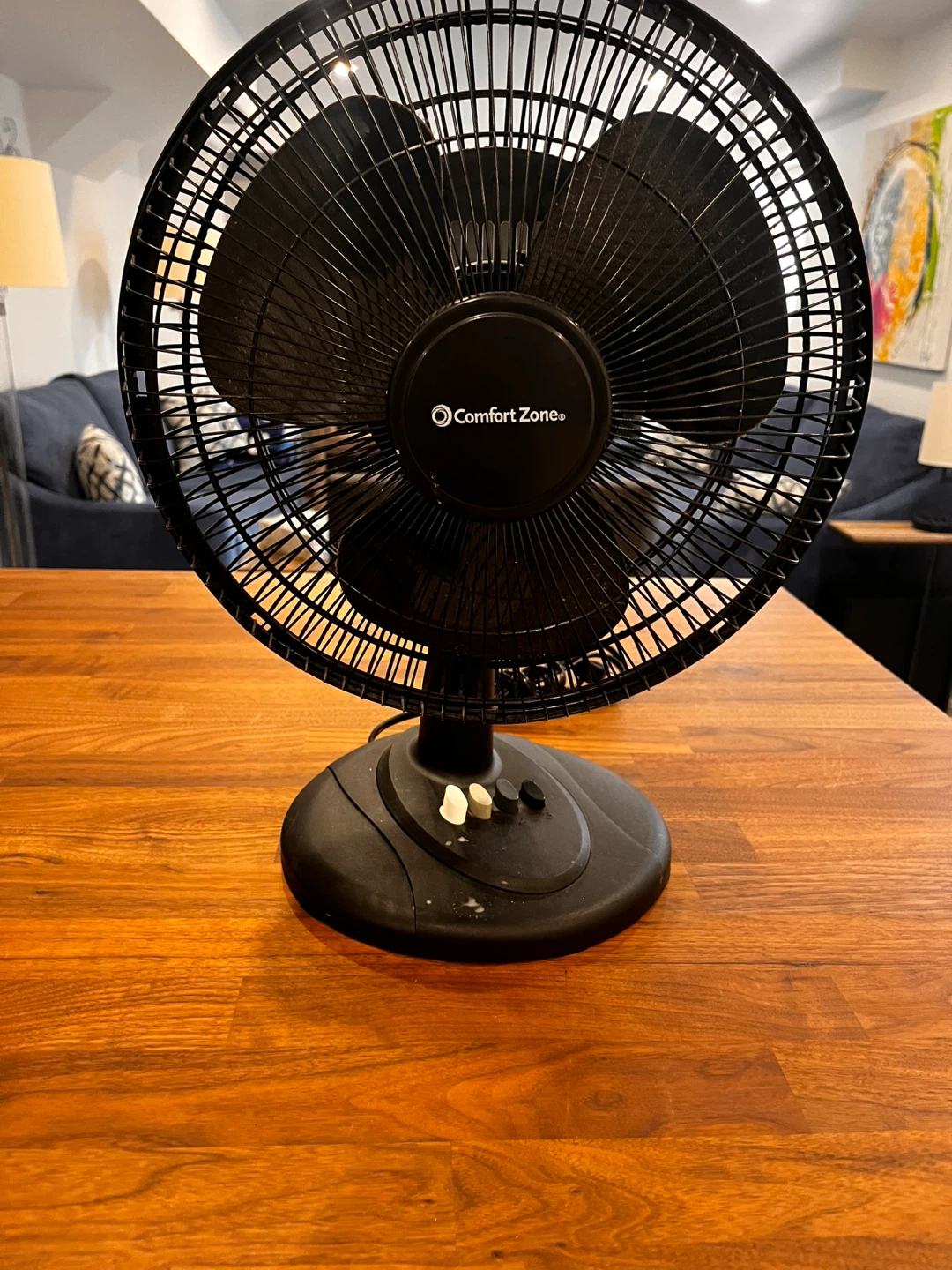 Comfort Zone Black Electric Fan
