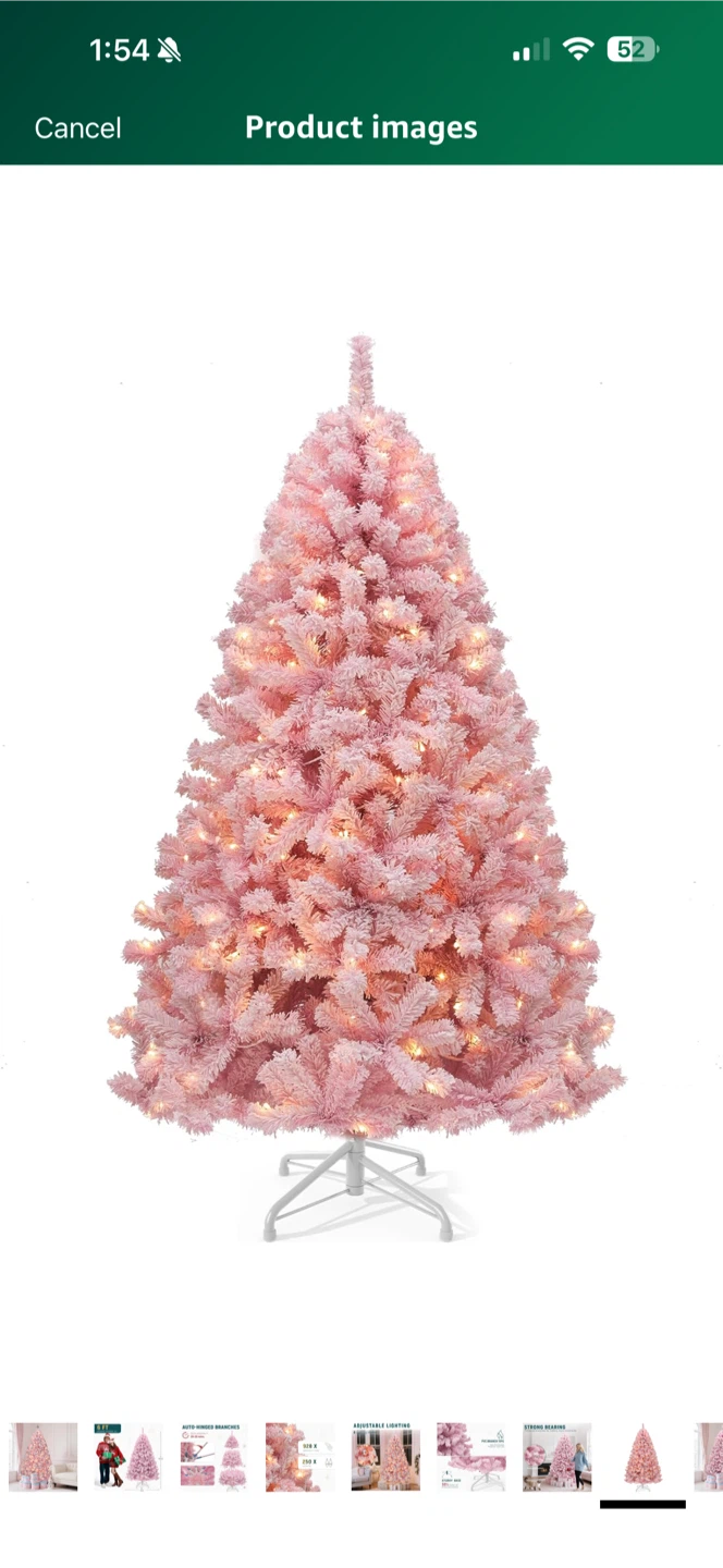 6 FT Pink Artificial Christmas Tree - New in Box! - photo 3