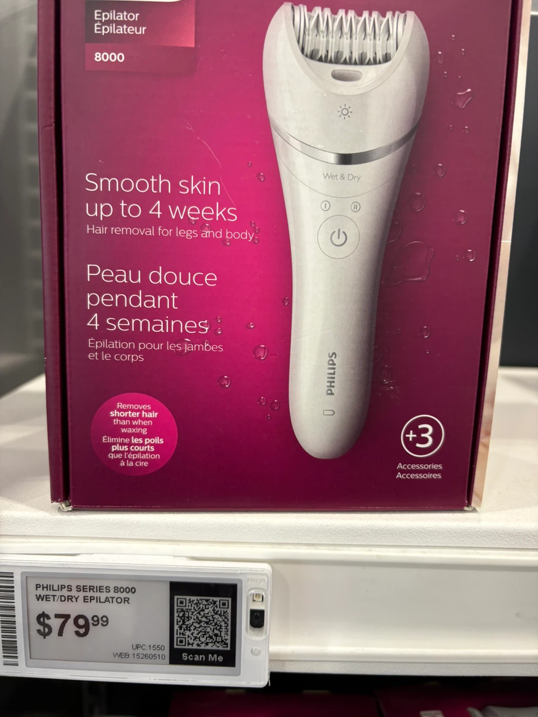 New Philips Series 8000 Wet/Dry Epilator