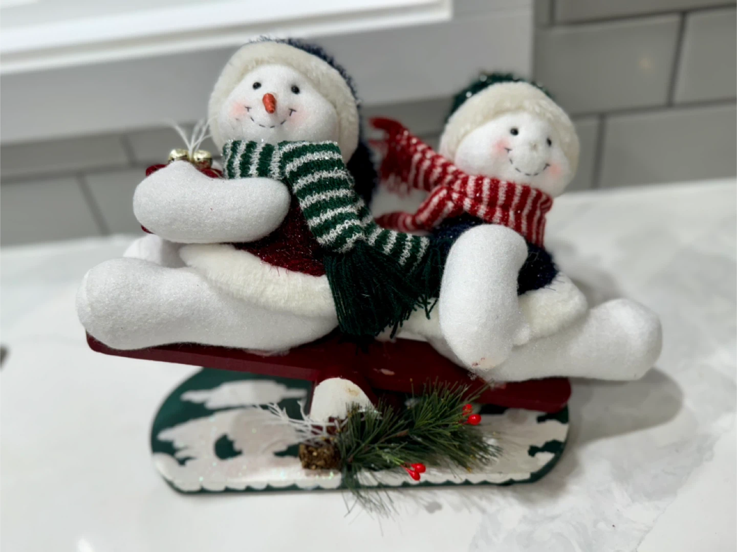 Christmas Snowman Plush Decoration