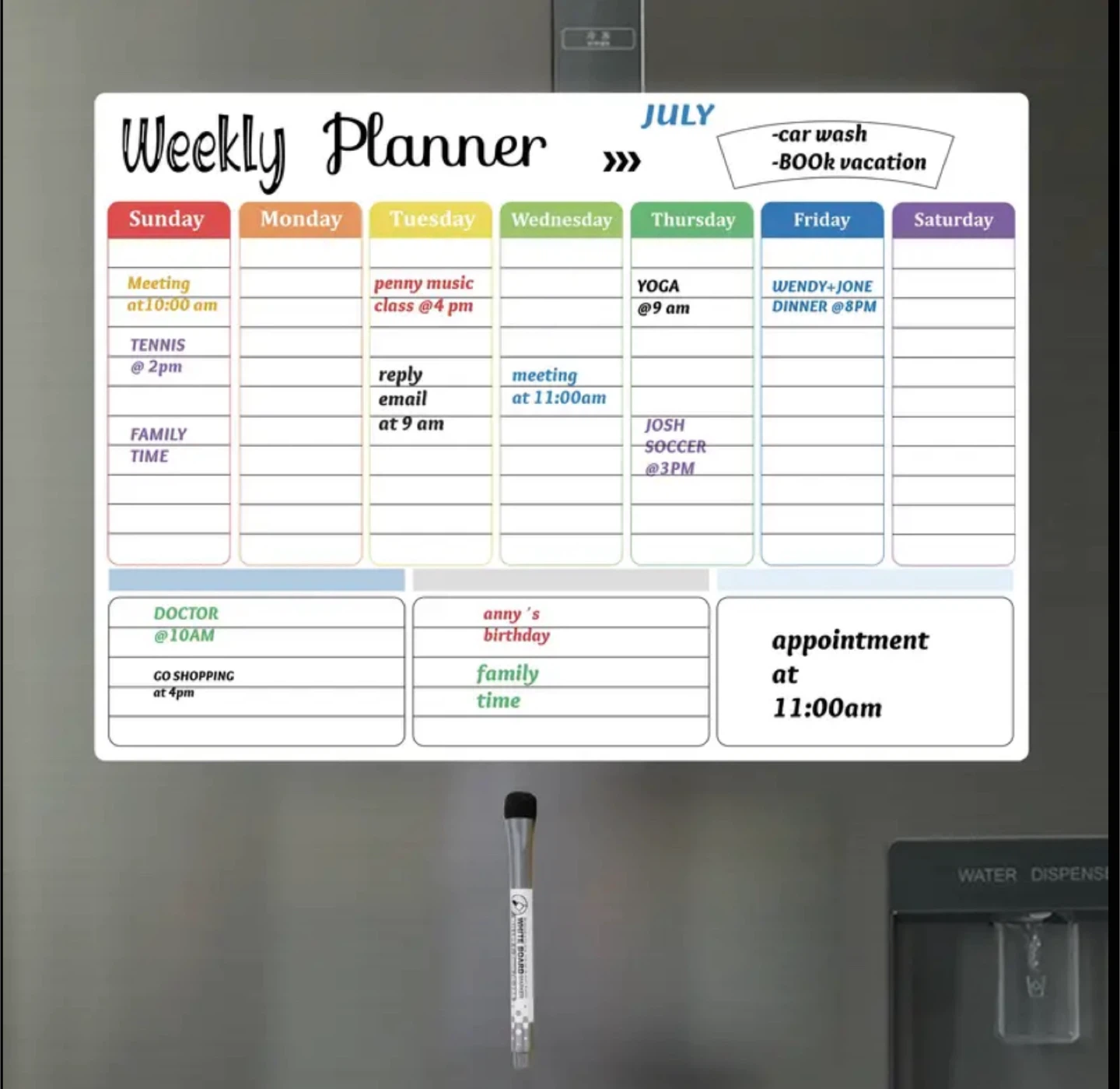Magnetic Dry Erase Whiteboard planner -New