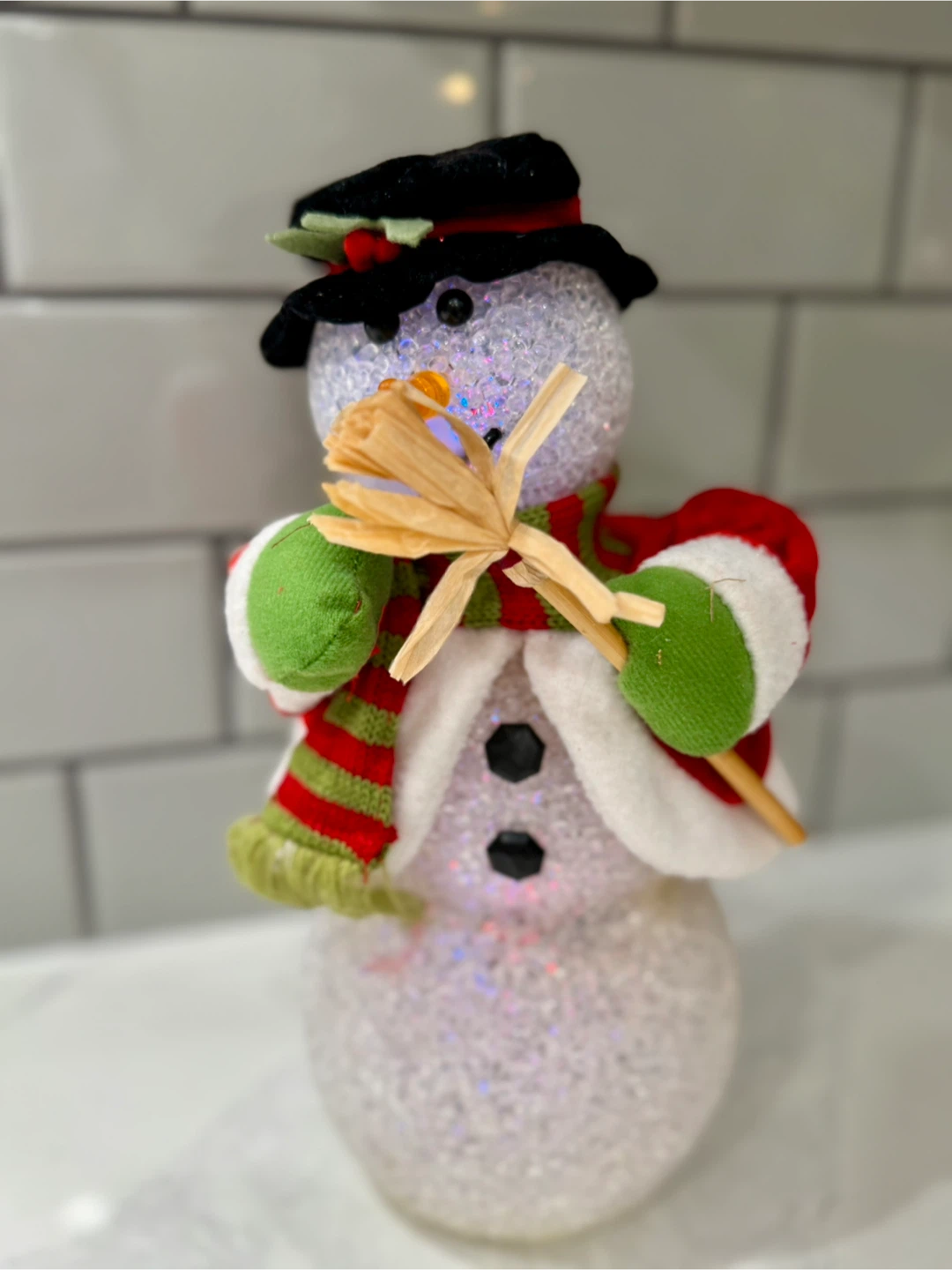 Light-Up Musical Snowman Decoration